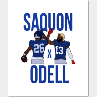 Saquon Barkley and Odell Beckham Jr 'Saquon x Odell' - New York Giants Posters and Art